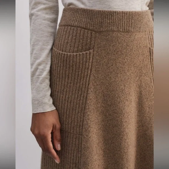 ME+EM merino cashmere a-line skirt